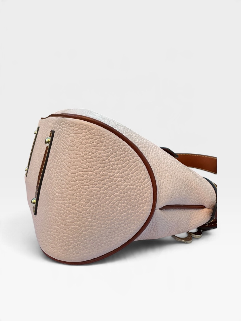 Dooney & Bourke Blush Pink Pebble Grain Leather Hobo Shoulder Bag. V2204120 - Picture 14 of 16